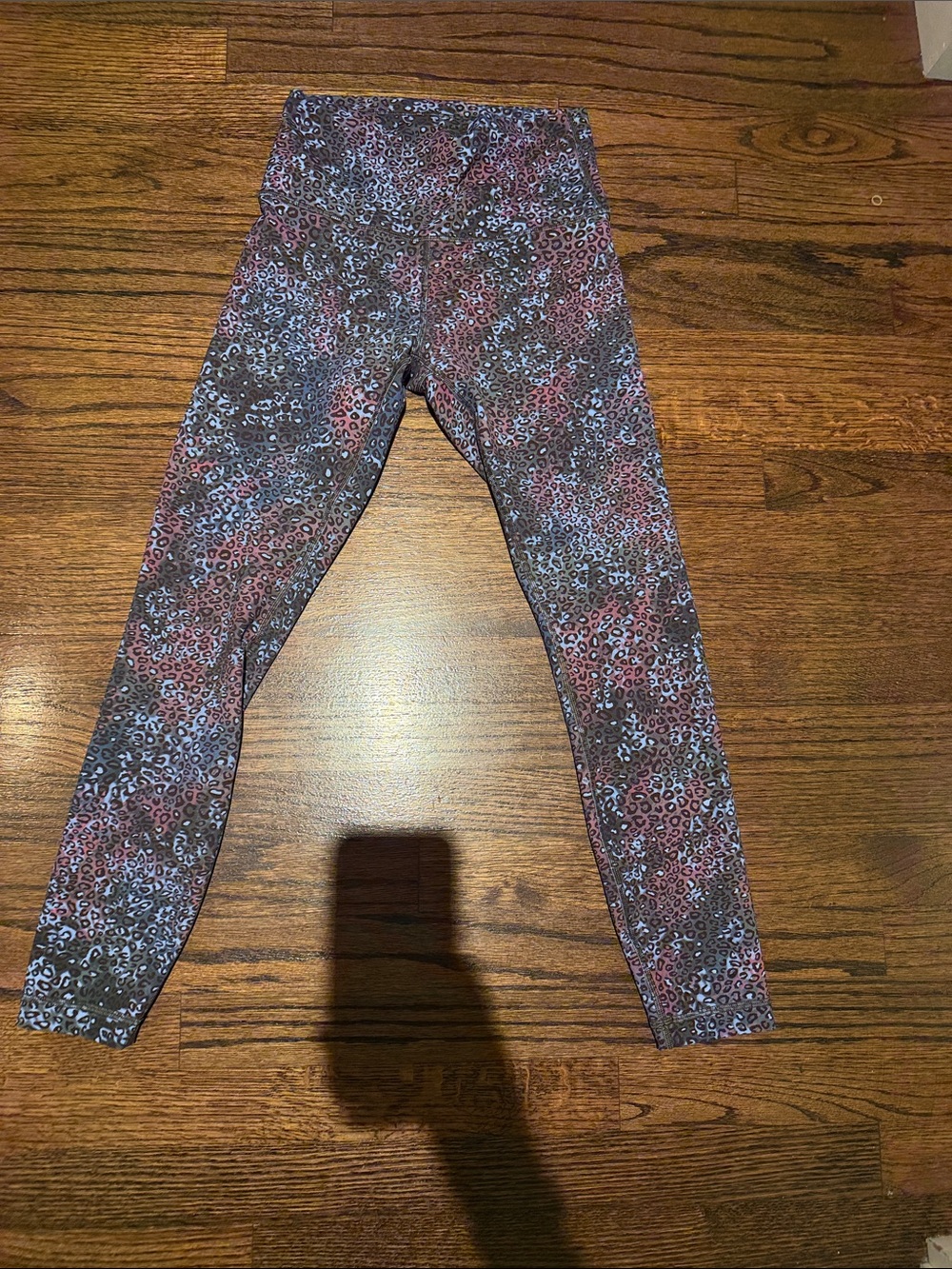 lululemon athletica Leopard Print High-Rise Leggings - Pink and Gray